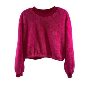 Apparis Fuschia Crop Teddy Size L/XL